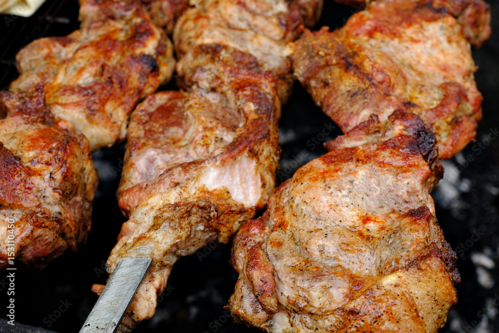 Grilled meat kebab Grilled meat kebab