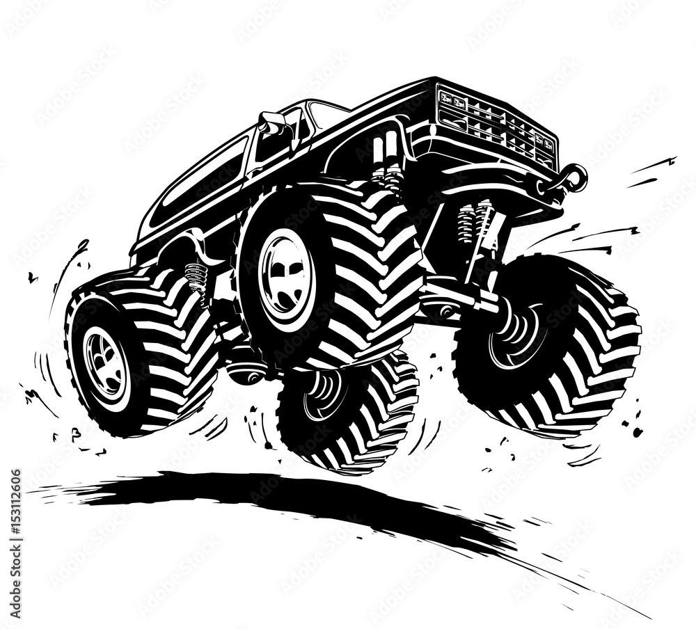 Vector Cartoon Monster Truck. Available EPS-8 vector format Vector Cartoon Monster Truck. Available EPS-8 vector format