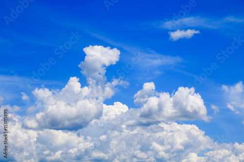 blue sky with rain cloud in summer art of nature beautiful and copy space for add text