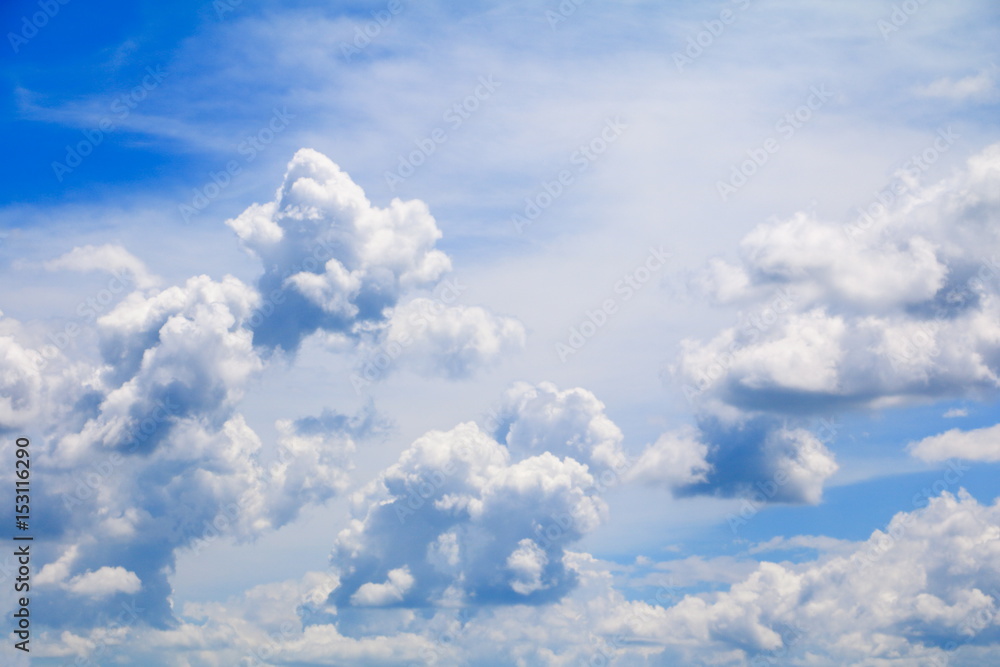 blue sky with rain cloud in summer art of nature beautiful and copy space for add text