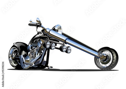 Vector Cartoon Motorbike. Available EPS-10 vector format separated by groups and layers for easy edit.