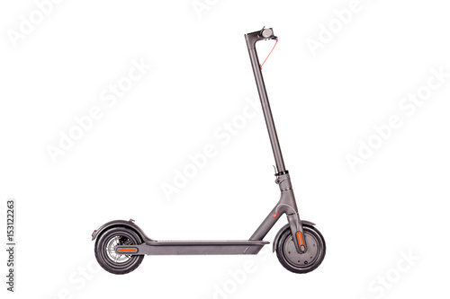 Electric scooter isolated on white background.