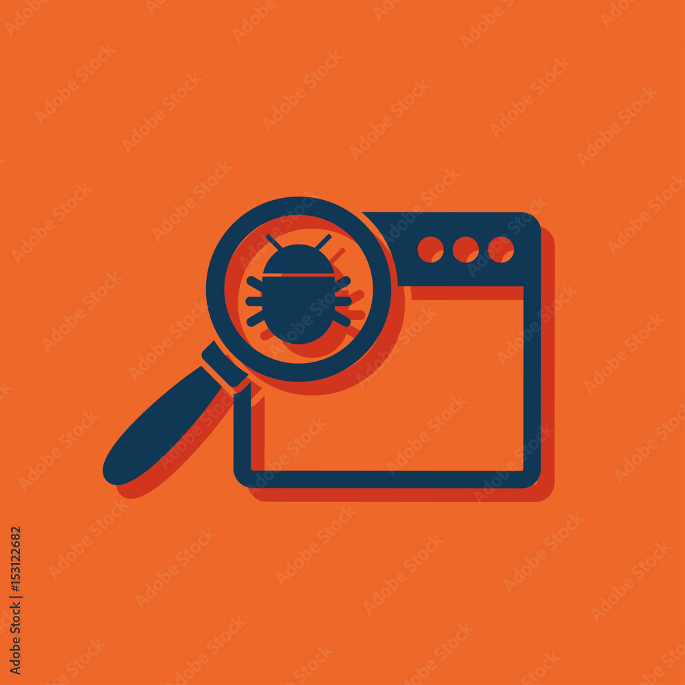 Manual debugging process, code development programming concept web flat vector icon. Elimination bugs from computer app illustration. Manual debugging process, code development programming concept web flat vector icon. Elimination bugs from computer app illustration.