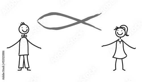 Glaube verbindet - Kirchentag. Christliche Religion, Eucharistische Fische, Symbol des Christentums