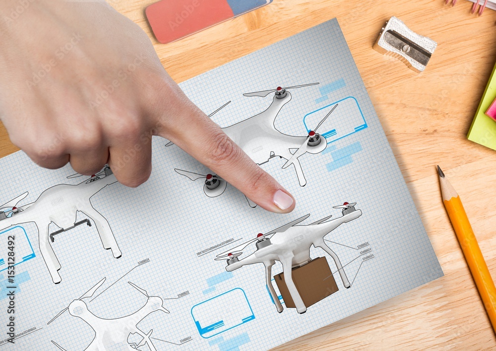 Hand pointing at a Drone DIY drawings plans Hand pointing at a Drone DIY drawings plans