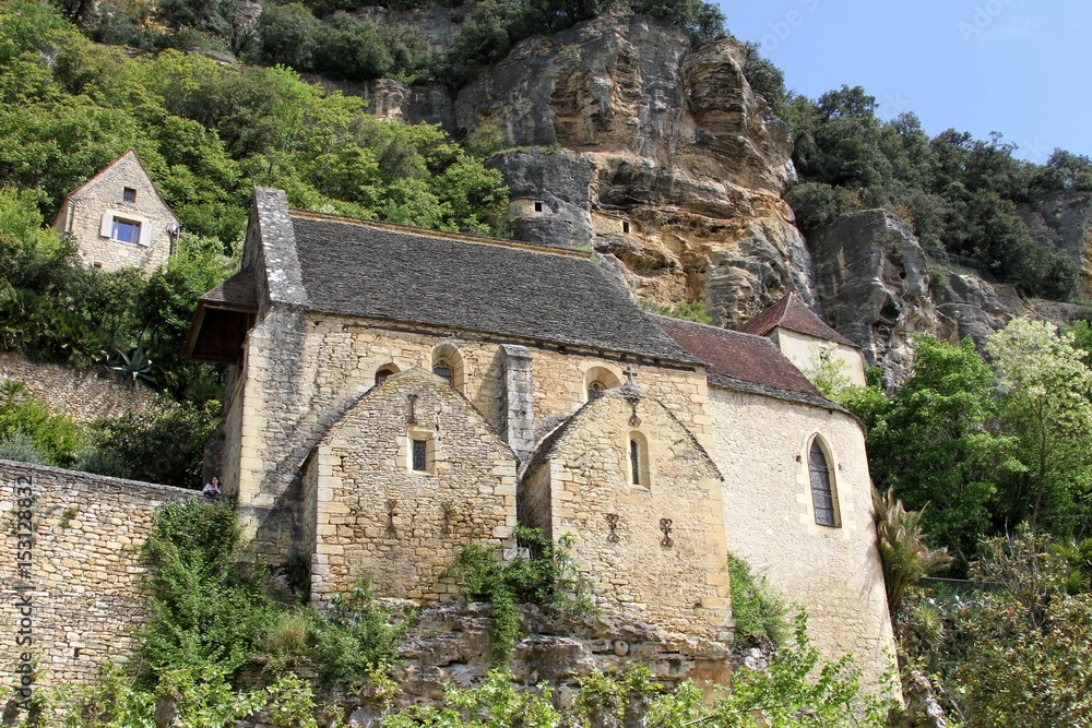 La Roque-Gageac,village de Dordogne adossé à la falaise,Périgord noir,pays Sarladais