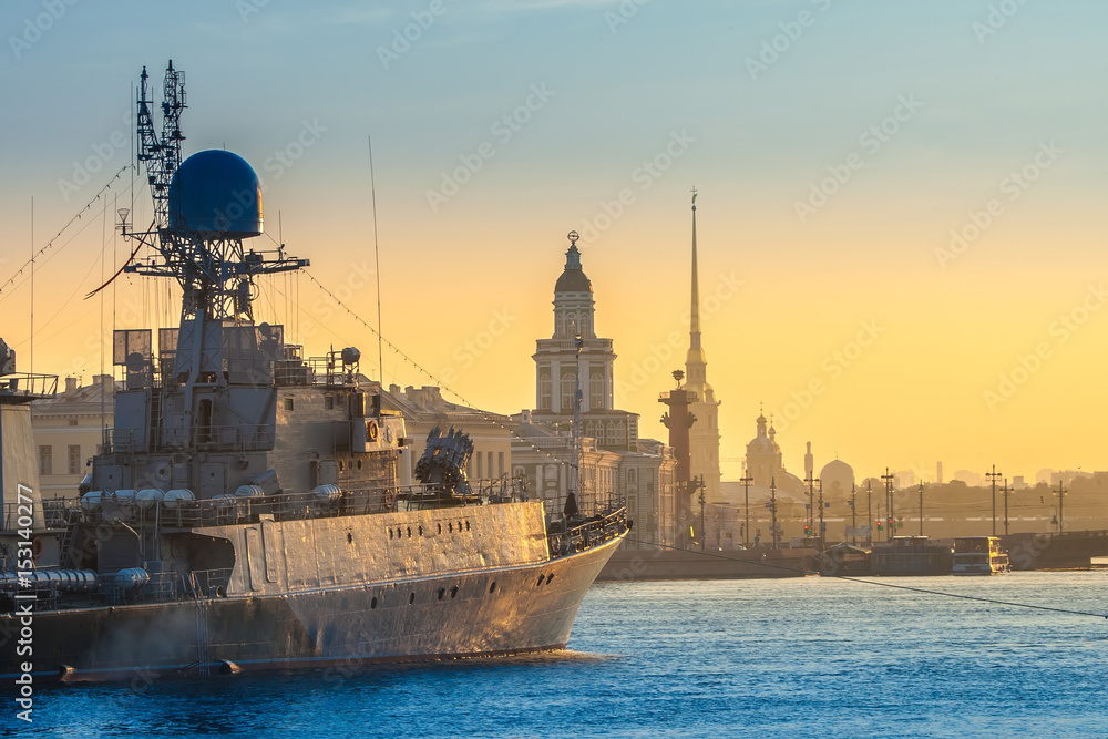 St. Petersburg. Neva. Warships. Holiday of the Russian Navy. St. Petersburg. Neva. Warships. Holiday of the Russian Navy.