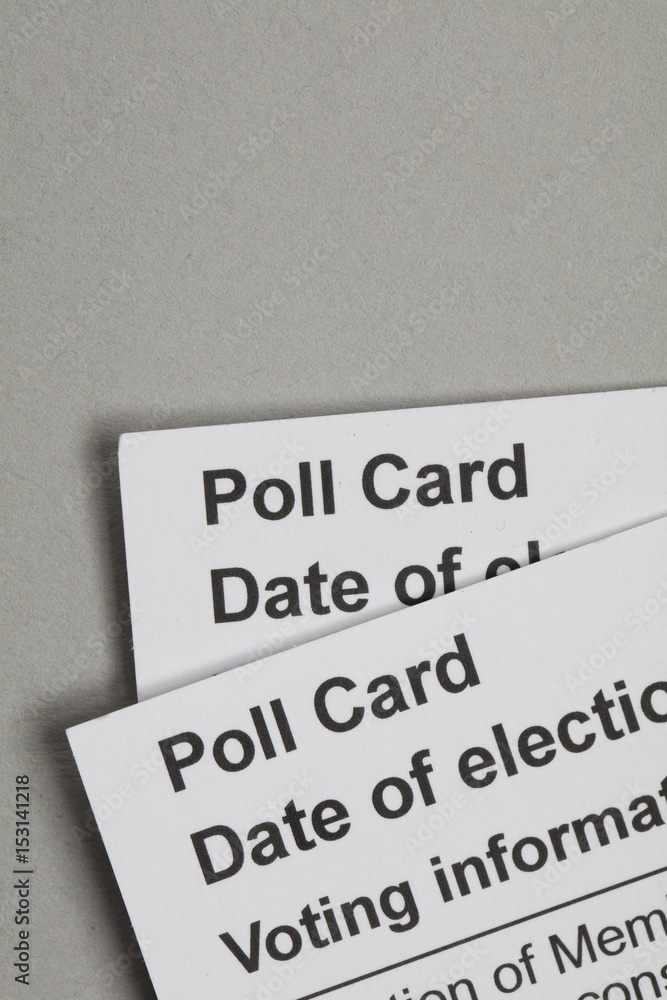 Fototapeta premium Poll Card for the UK General election