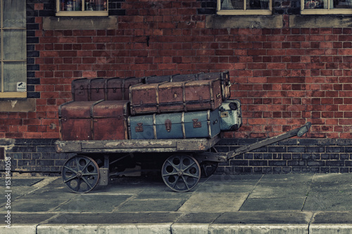 Old luggage on Llangollen Rail Station,Wales