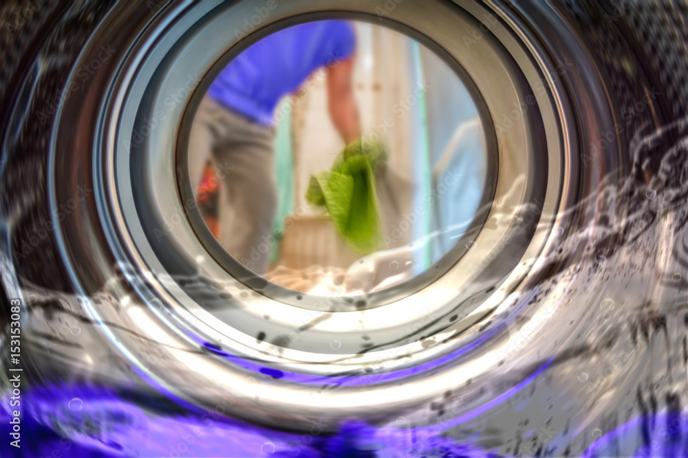 Inside the washing machine Inside the washing machine