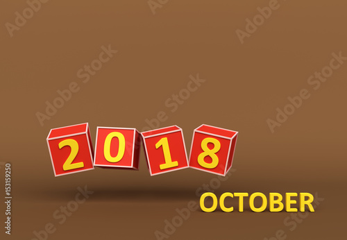  New Year 2018 - 3D Rendered Image 