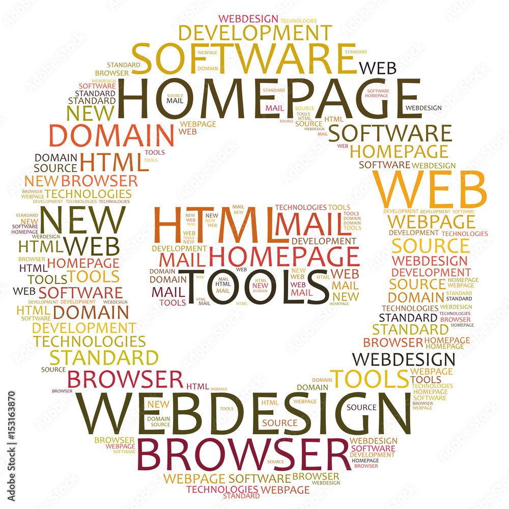 Obraz premium Homepage word cloud