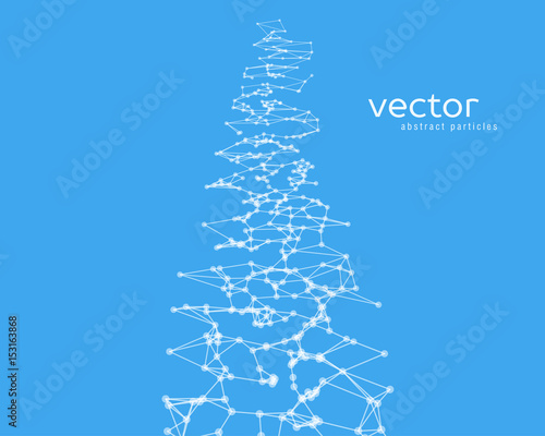 Vector background with white abstract particles.