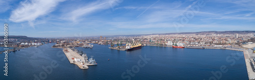  Wide panoramic view of Varna, the sea capital of Bulgaria © dechevm