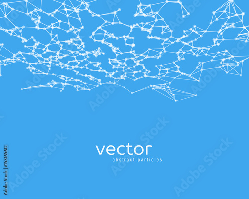 Vector background with white abstract particles.