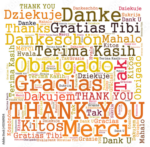 Thank you word cloud in different languages
