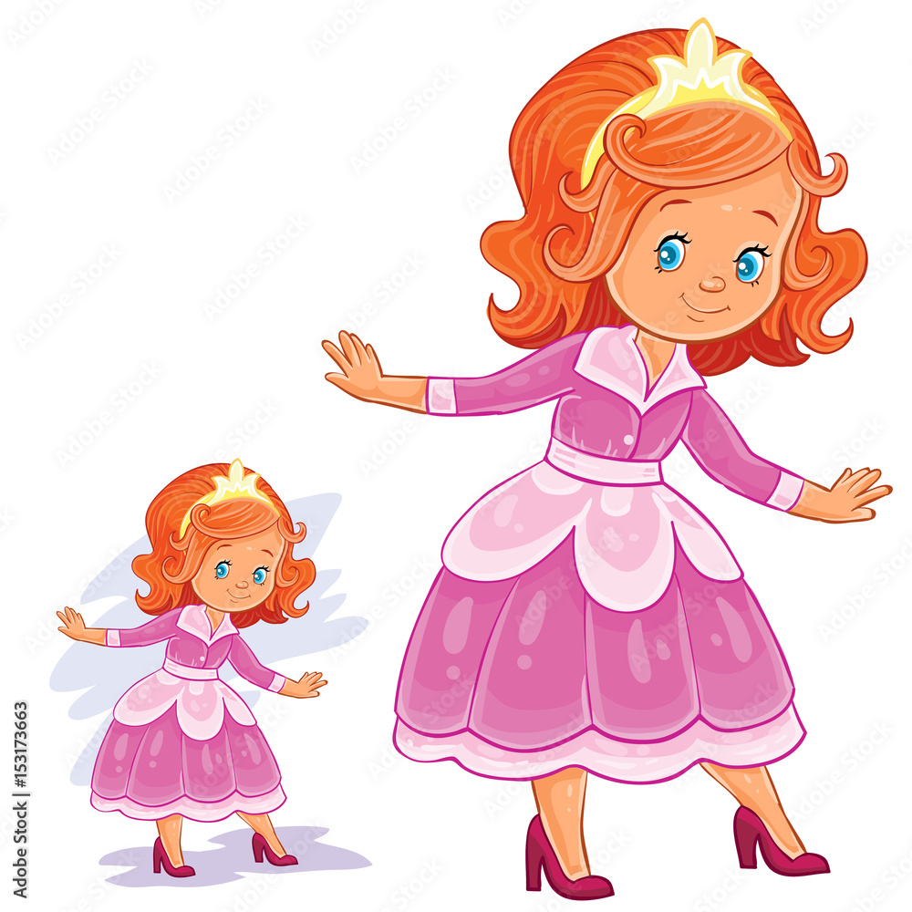Vector clip art illustration with young girl in ballroom, period costume. Print, template, design element Vector clip art illustration with young girl in ballroom, period costume. Print, template, design element