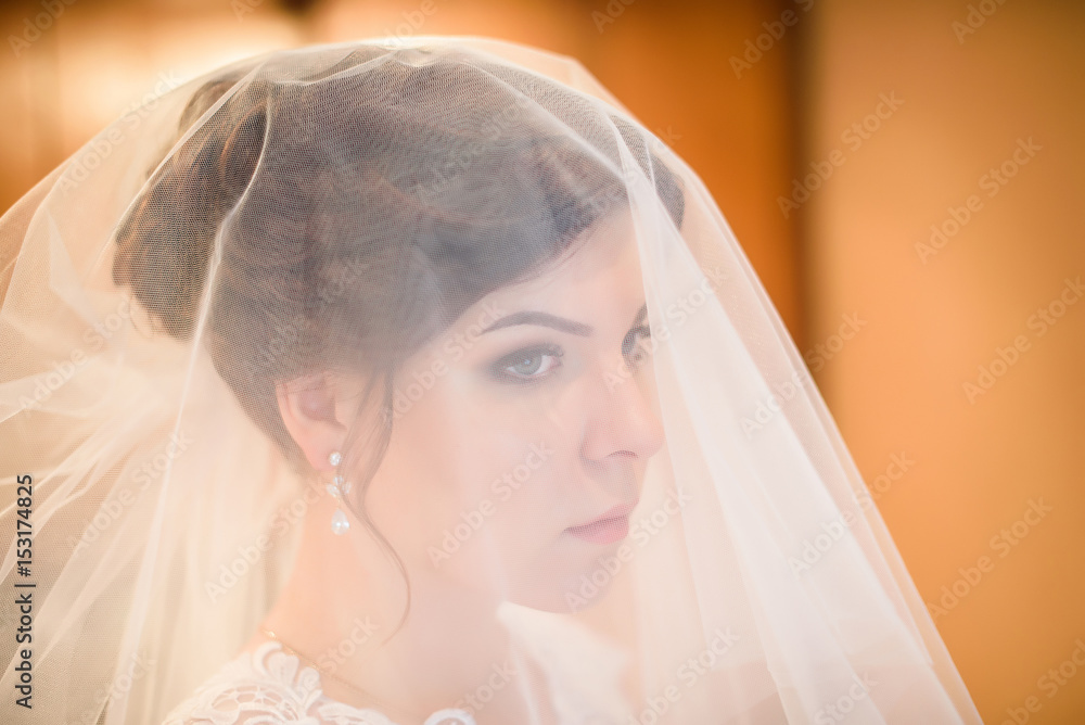pretty young bride in white fop pretty young bride in white fop