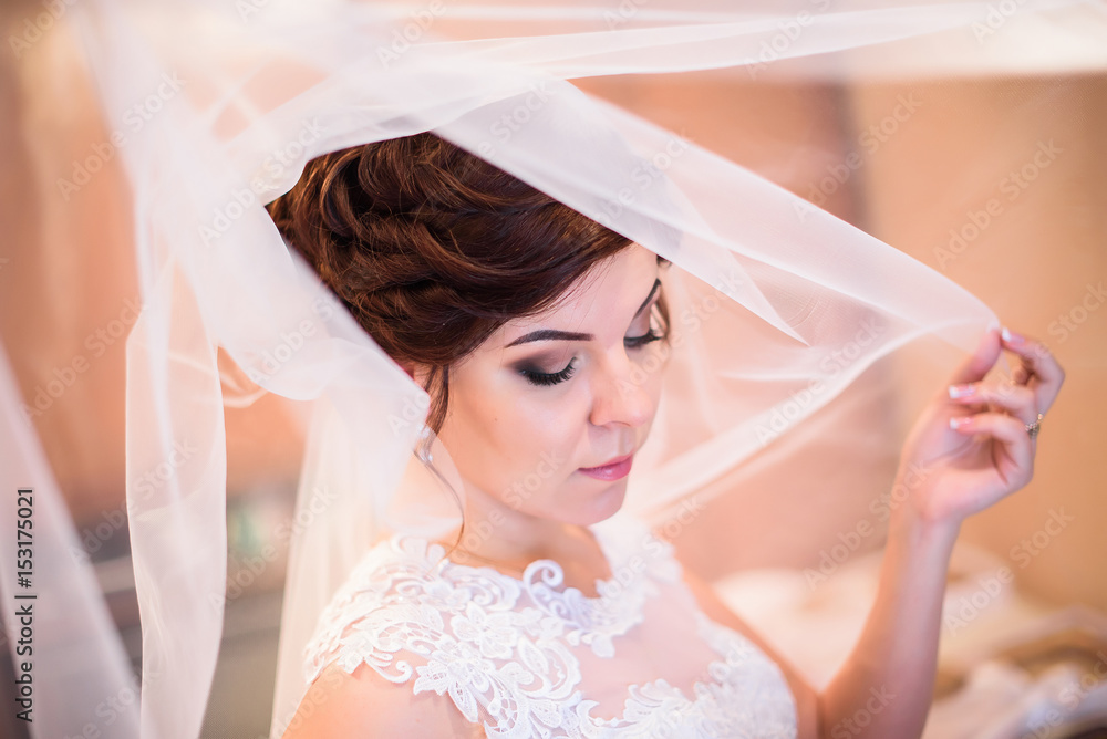 pretty young bride in white fop pretty young bride in white fop
