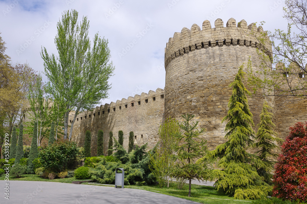Town walls of Icheri sheher (Old Town) of Baku