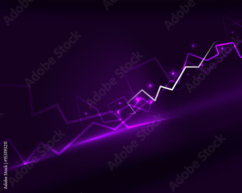Neon lightning vector background