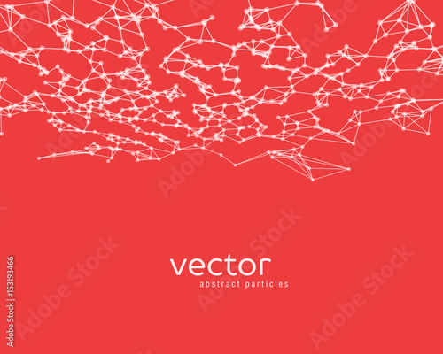 Vector background with white abstract particles.