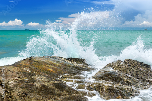 Splash water of sea wave . © NPD stock
