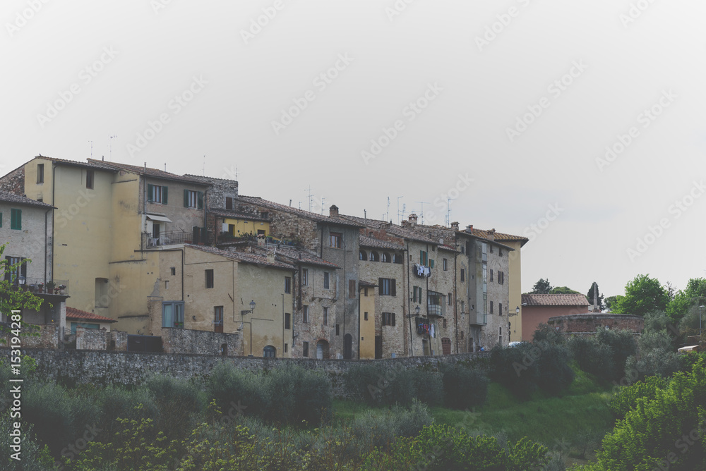 View of some building in the historic district of Colle Val d'Elsa in Tuscany, near Siena View of some building in the historic district of Colle Val d'Elsa in Tuscany, near Siena