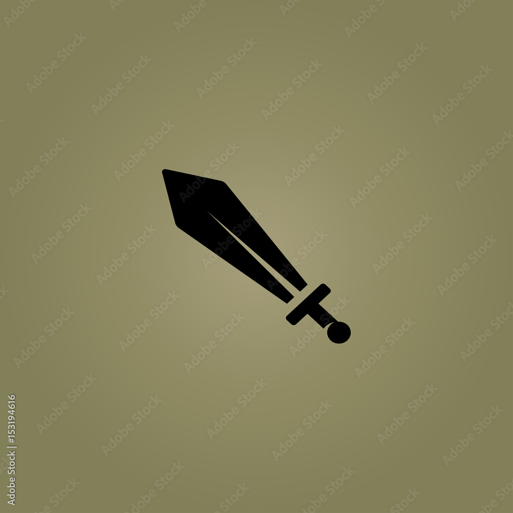 sword icon. flat design sword icon. flat design