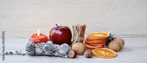 Weihnachtskarte - rote Kerz...