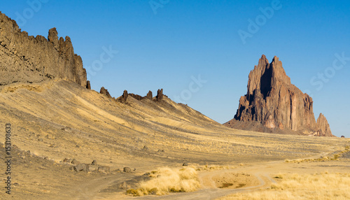 Rocky Craggy Butte Shiprock New Mexico United States