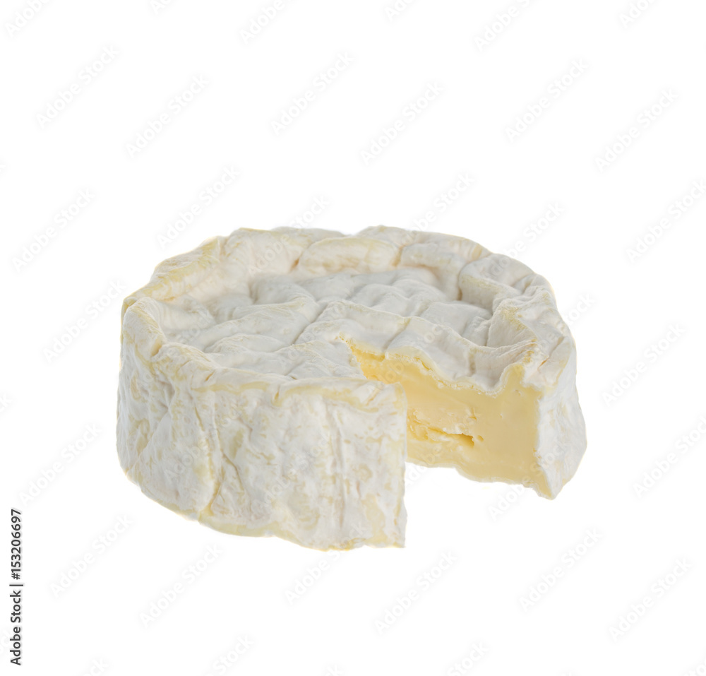 Camembert cheese cut 