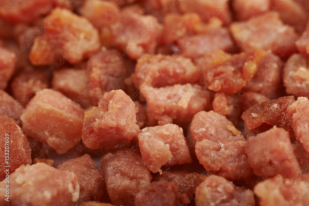 Surface covered with bacon bits Surface covered with bacon bits