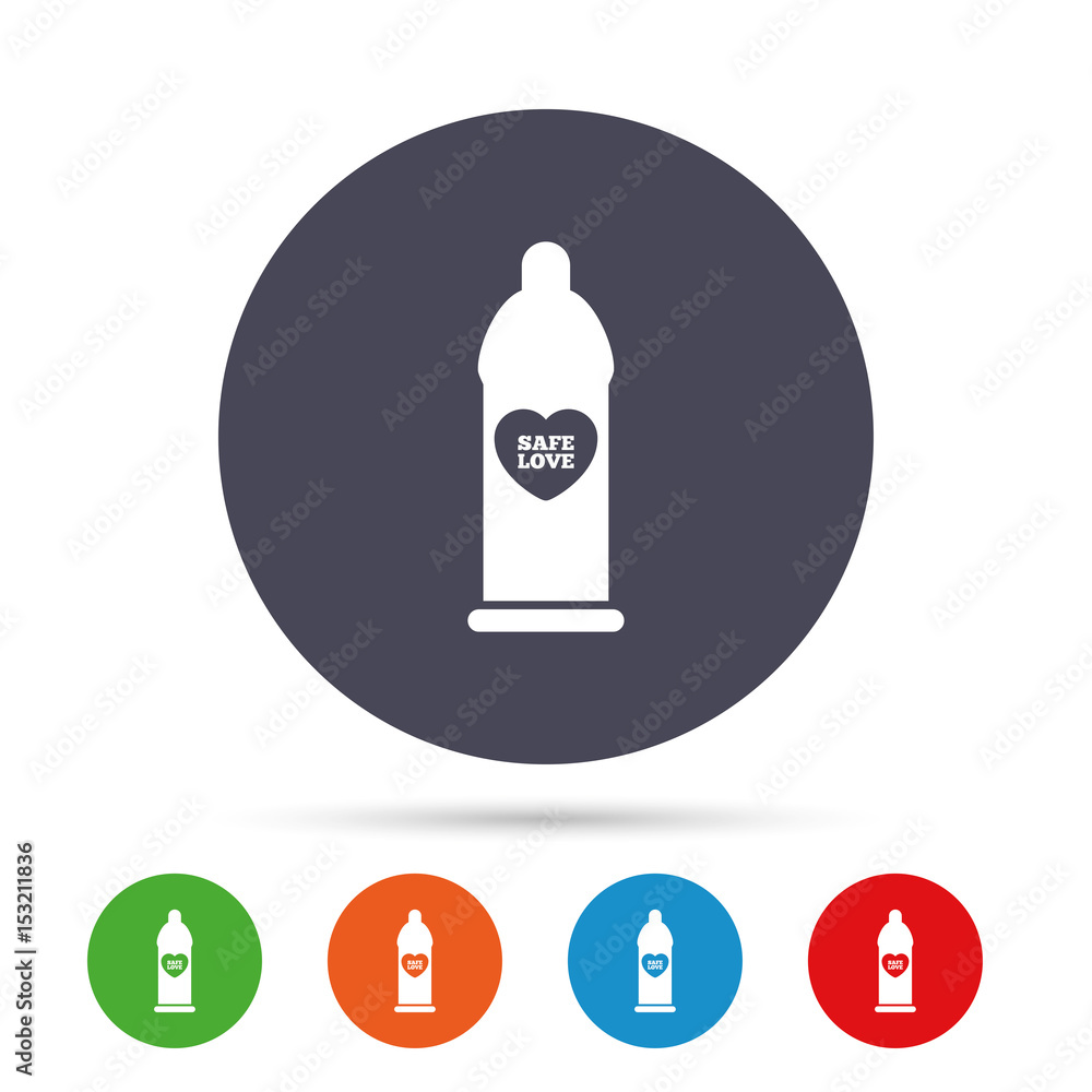 Condom safe sex sign icon. Barrier contraceptive. Condom safe sex sign icon. Barrier contraceptive.