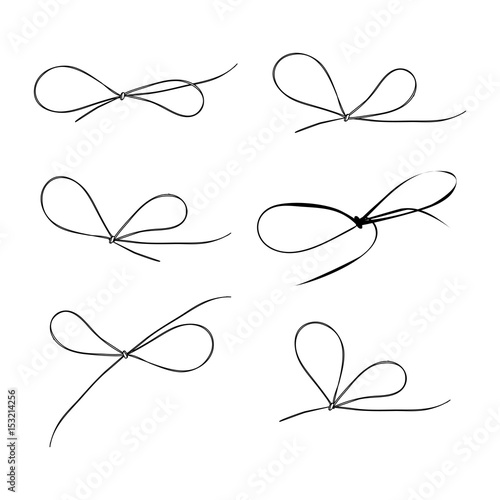 Thread Bow Set Symbol Design. Icon Vector illustration isolated on white background.