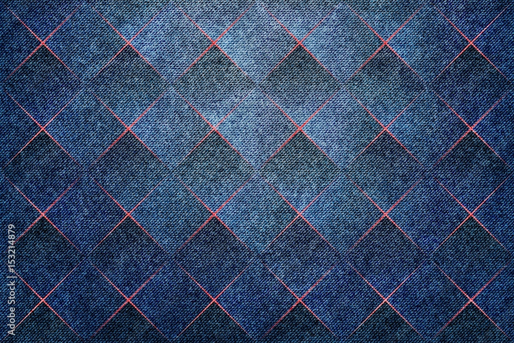 Fototapeta premium Blue Denim Textile background Illustration