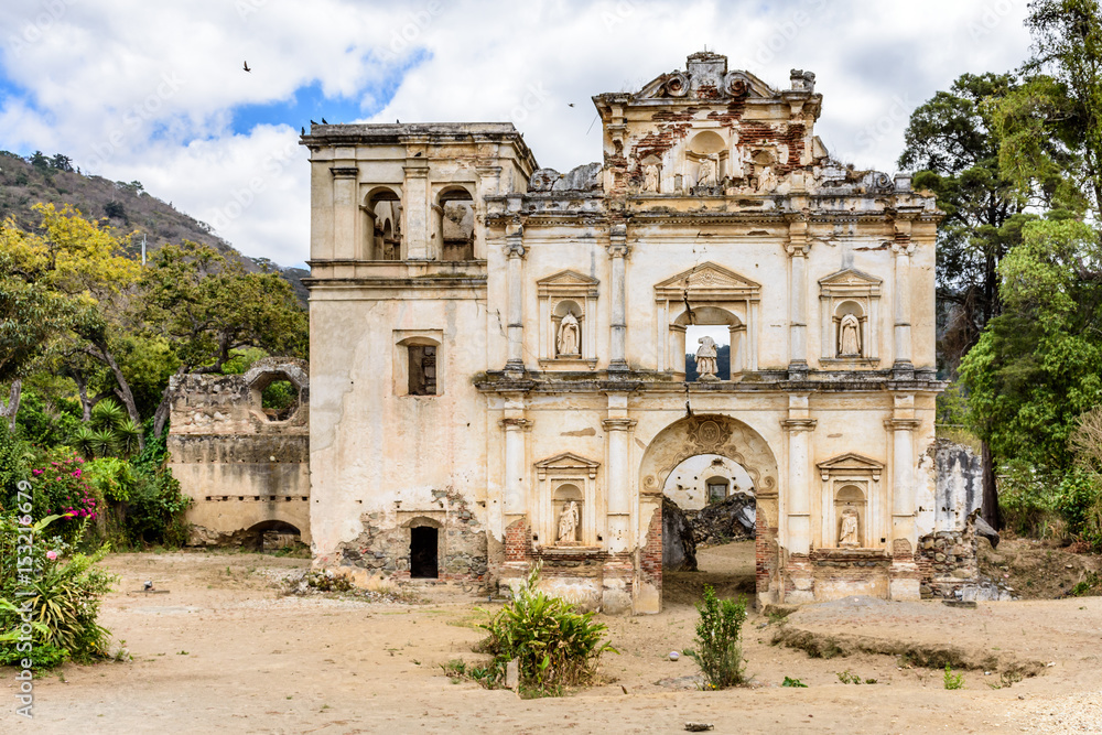 Old colonial church ruins, Antigua, Guatemala