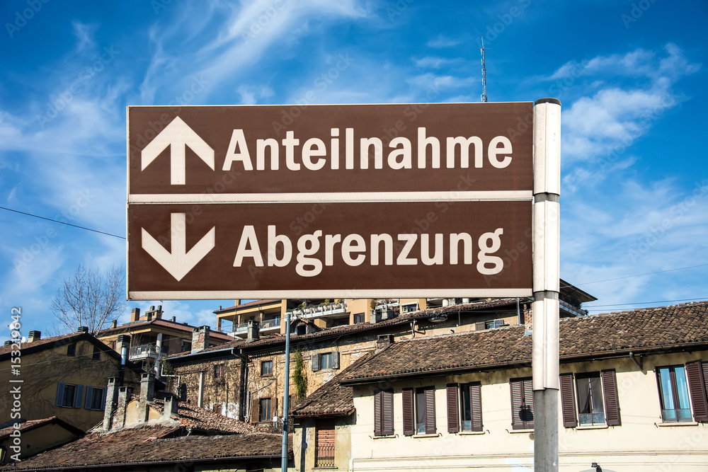 Obraz premium Schild 230 - Anteilnahme