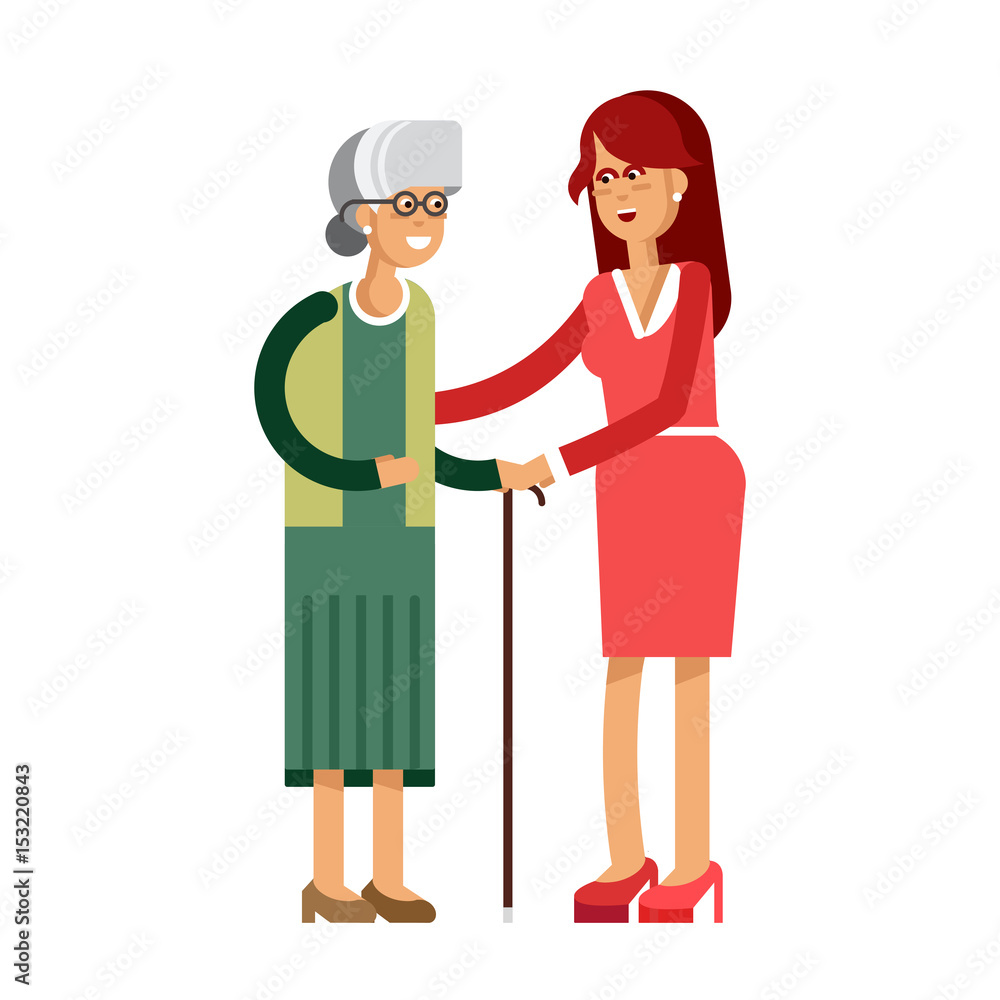 Vector illustration mother and daughter. . Vector illustration mother and daughter. .