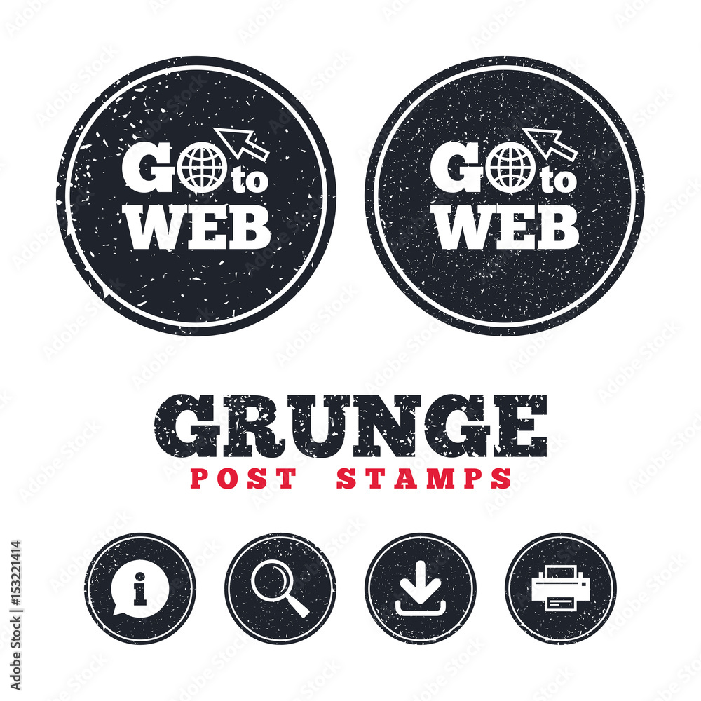 Obraz premium Go to Web icon. Internet access symbol.