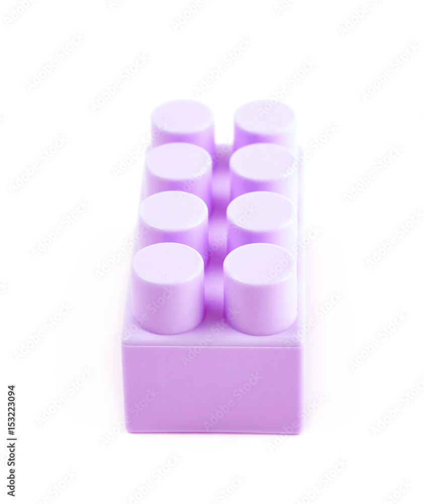 Single toy construction block isolated Single toy construction block isolated