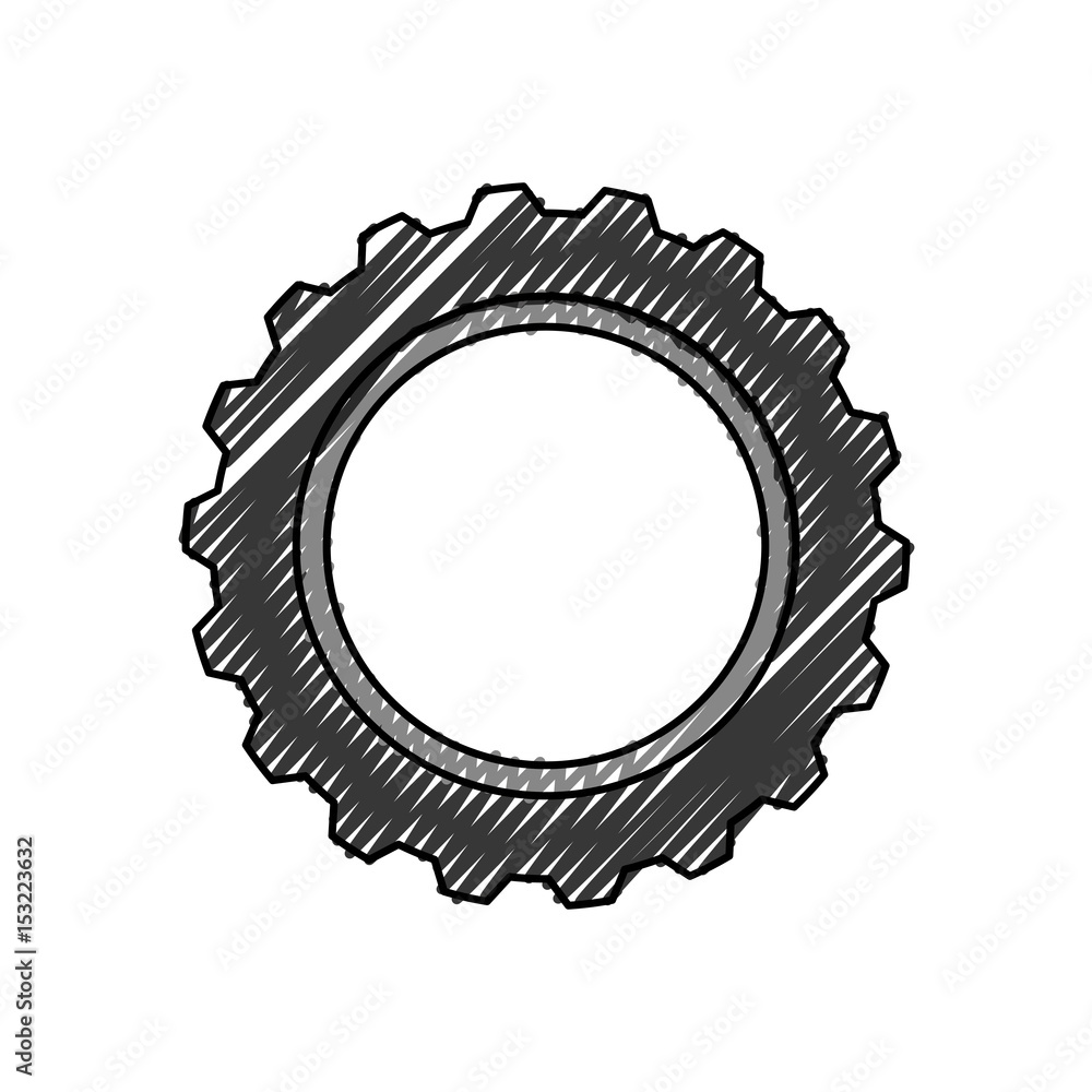 Gear machinery piece icon vector illustration graphic design Gear machinery piece icon vector illustration graphic design