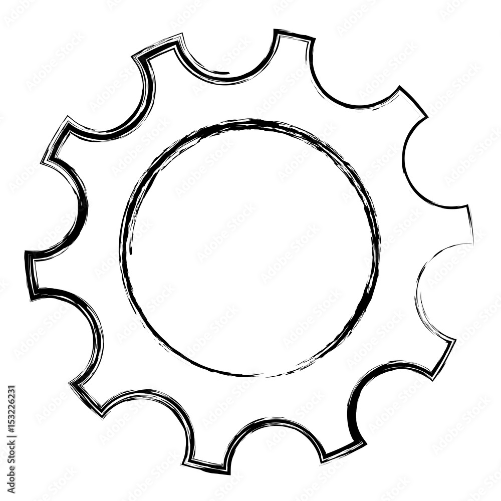Gear machinery piece icon vector illustration graphic design Gear machinery piece icon vector illustration graphic design