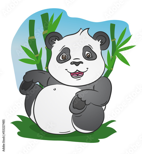 Fototapeta Naklejka Na Ścianę i Meble -  cute little panda
