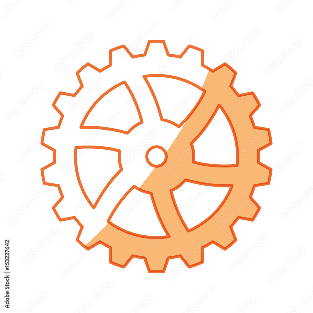 Obraz premium Gear machinery piece icon vector illustration graphic design