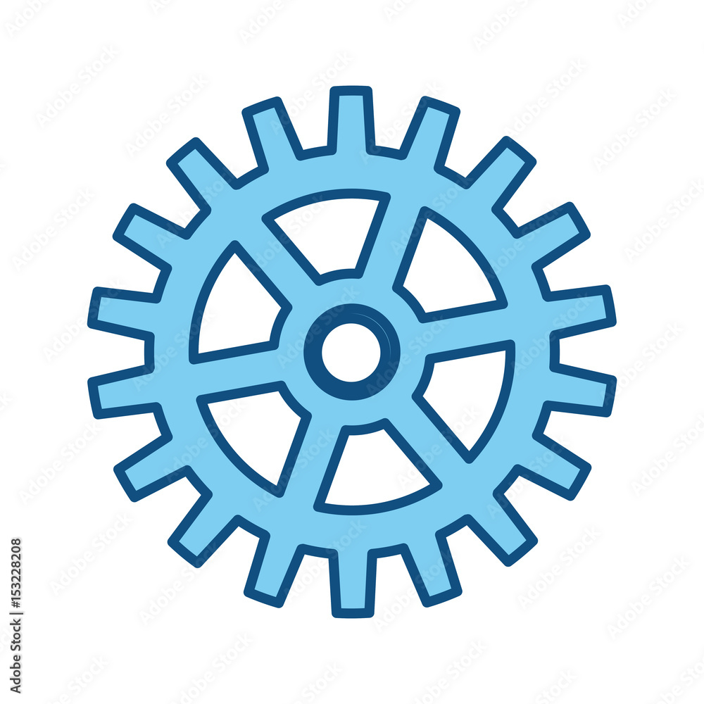 Gear machinery piece icon vector illustration graphic design