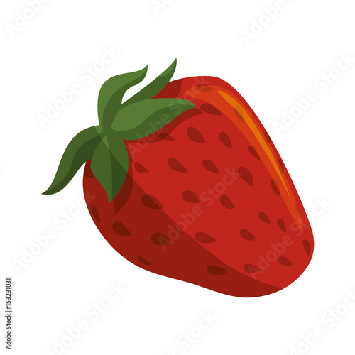 strawberry delicious fruit icon vector illustration graphic design