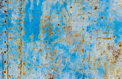 Old blue rusty metal texture