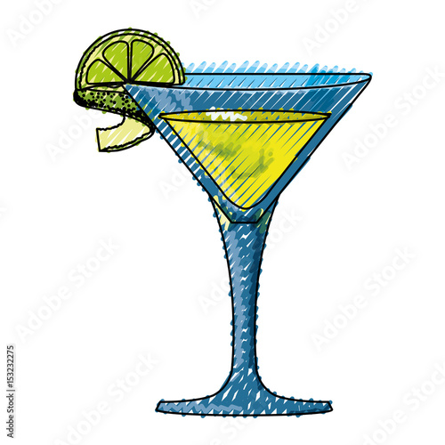 Delicious cocktail drink icon vector illustration graphic design