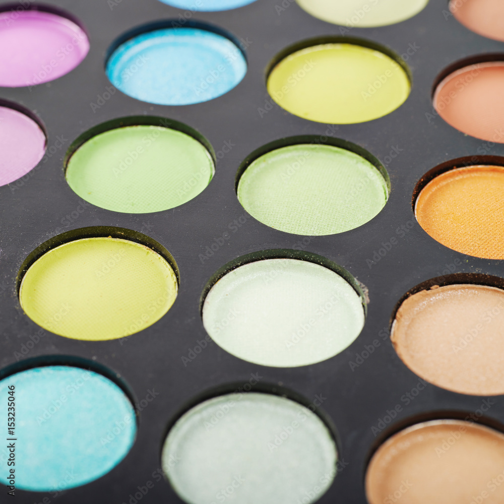 Close-up fragment of a make-up kit Close-up fragment of a make-up kit